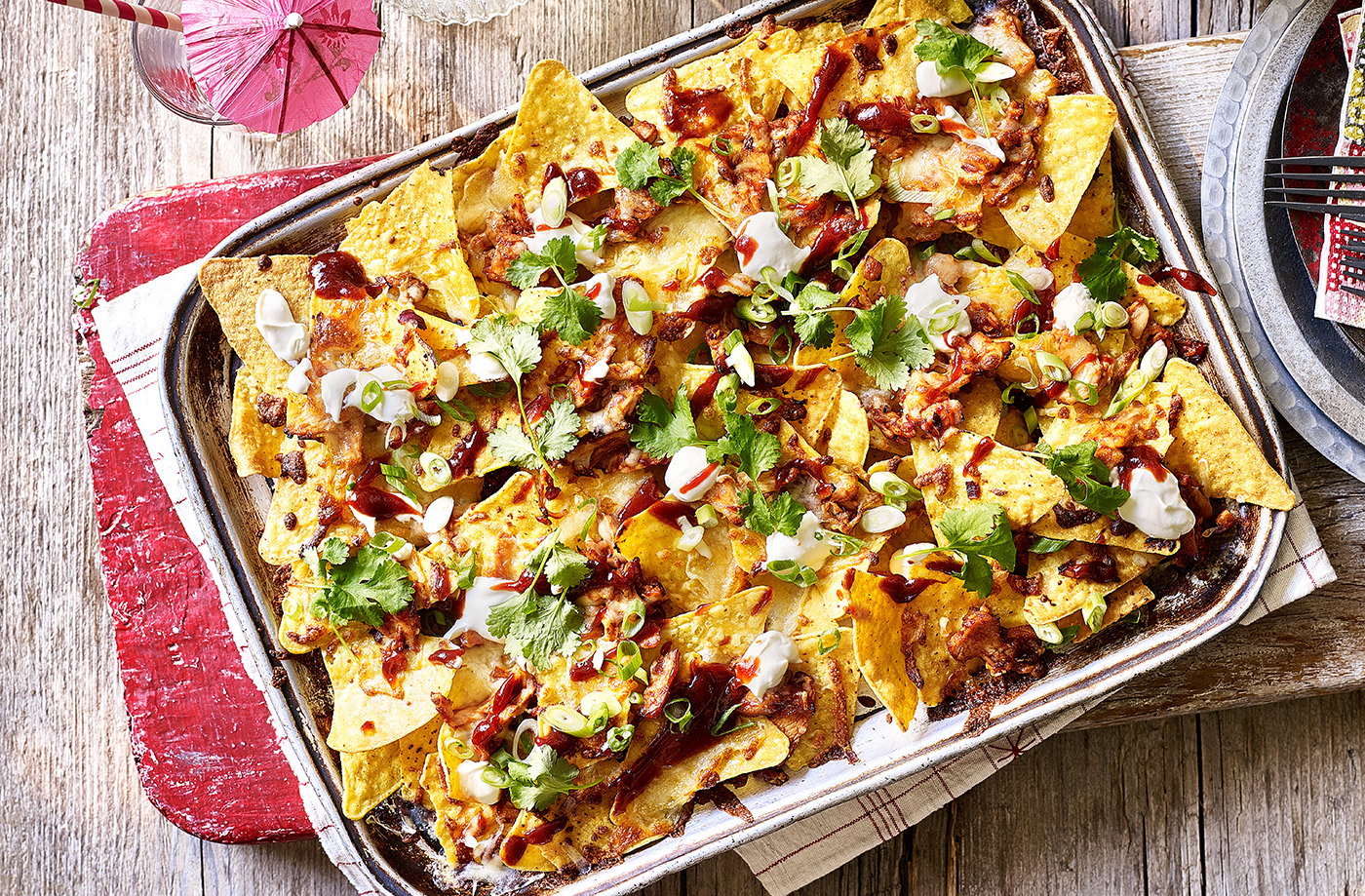 BBQ chicken nachos