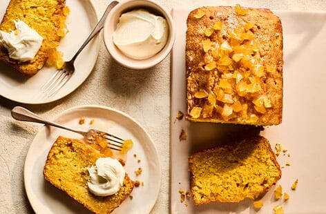 Ginger and lemon drizzle cake