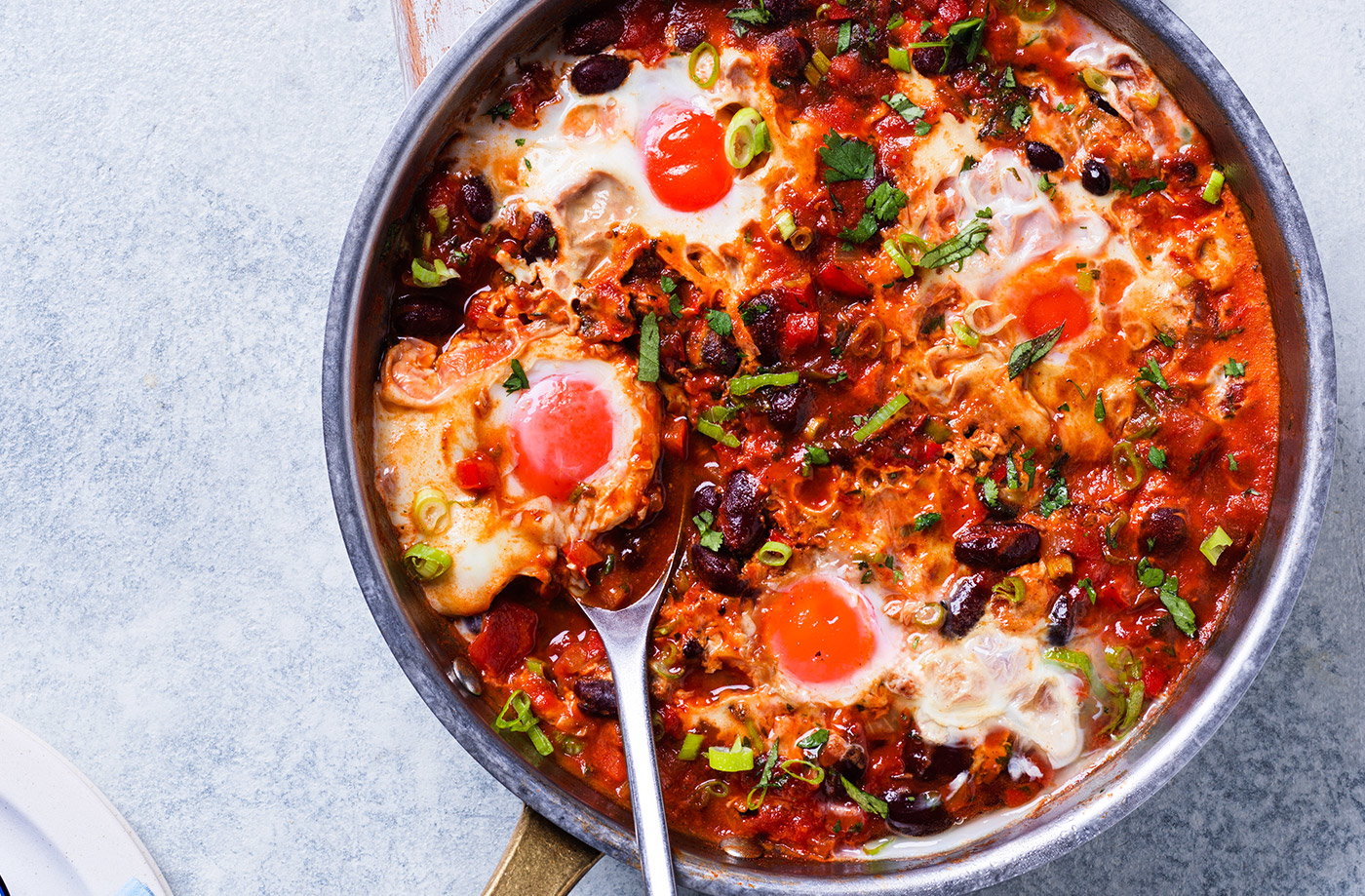 Spicy and smoky baked eggs