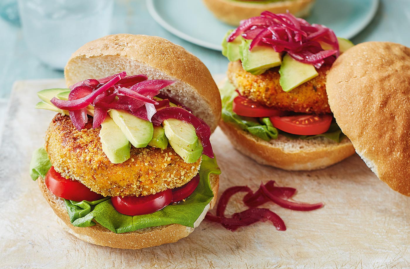 Carrot, cumin and peanut butter burgers
