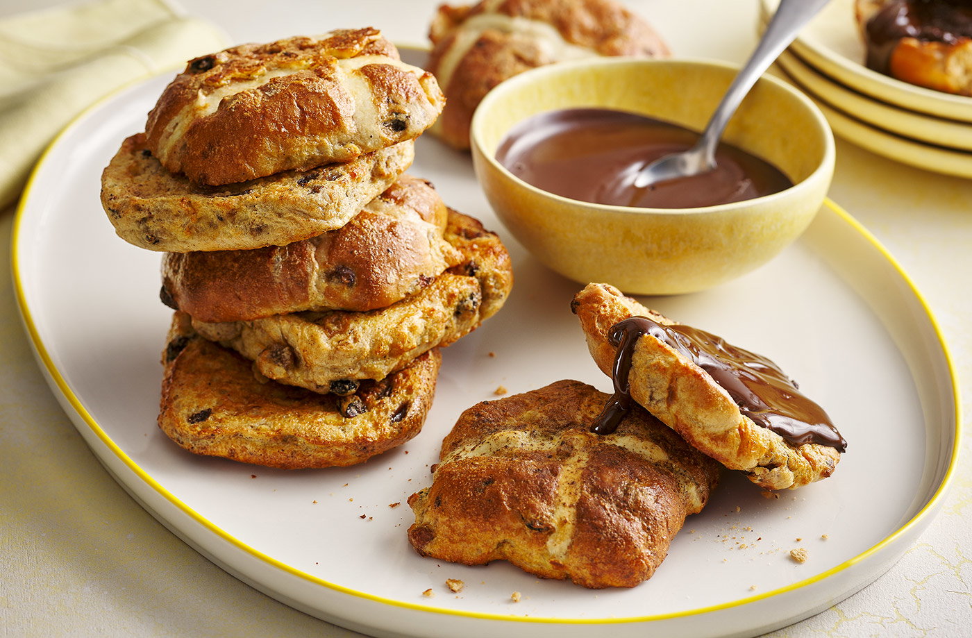 Hot cross bun French toast