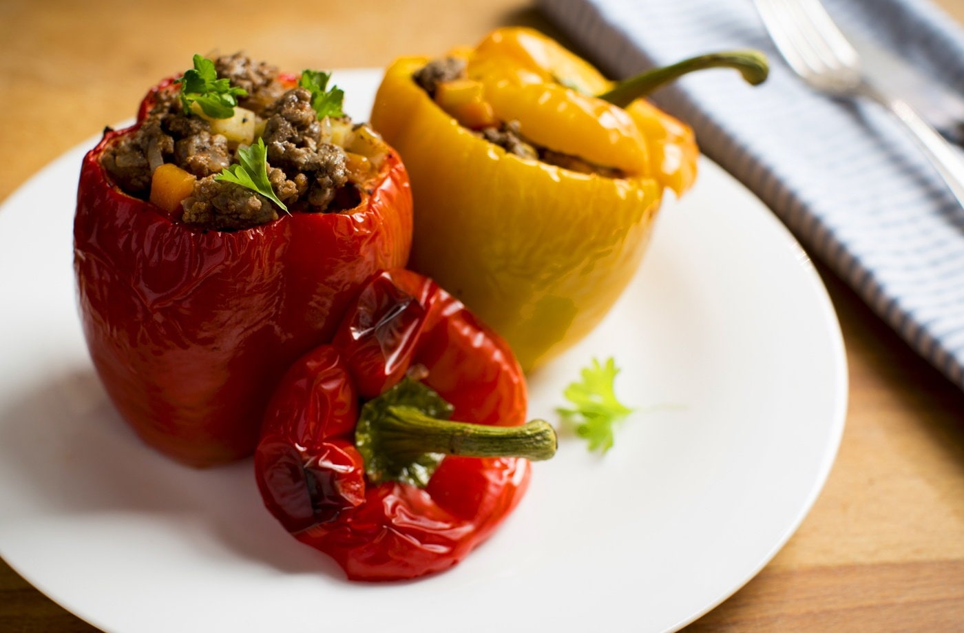 Beef stuffed peppers