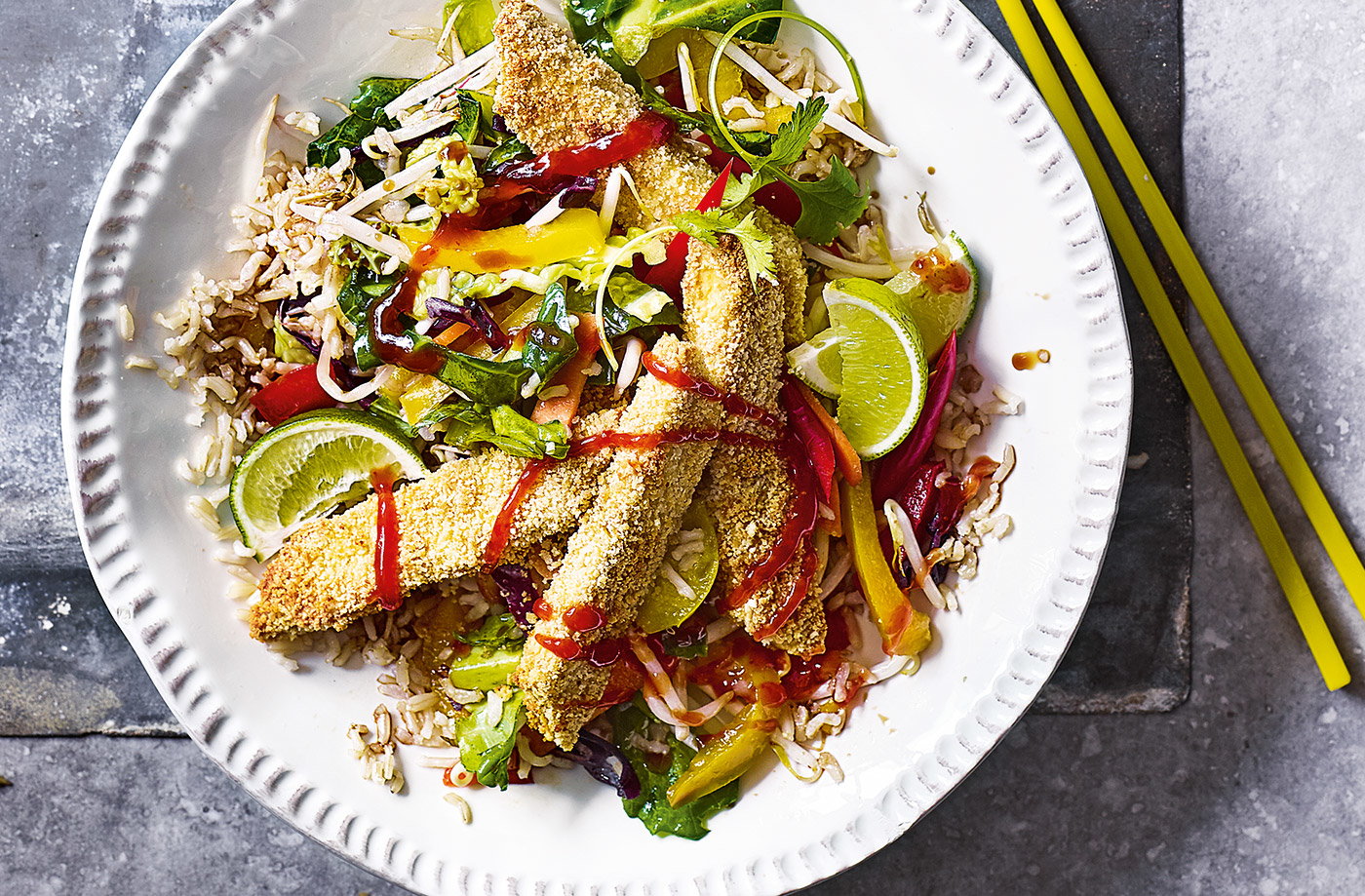 Baked tofu with ginger rice