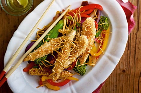 Image of "Sesame chicken with tenderstem broccoli"