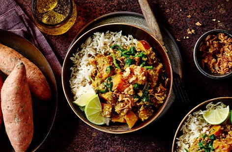 Image of "Sweet potato and spinach curry"