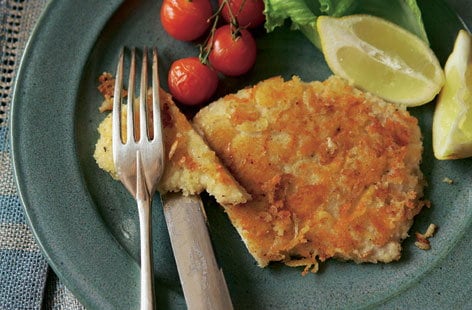Image of "Cheesy turkey schnitzel "