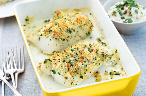 Image of "Lemon and herb crusted fish "