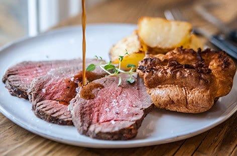 Image of "Roast beef and Yorkshire puddings"