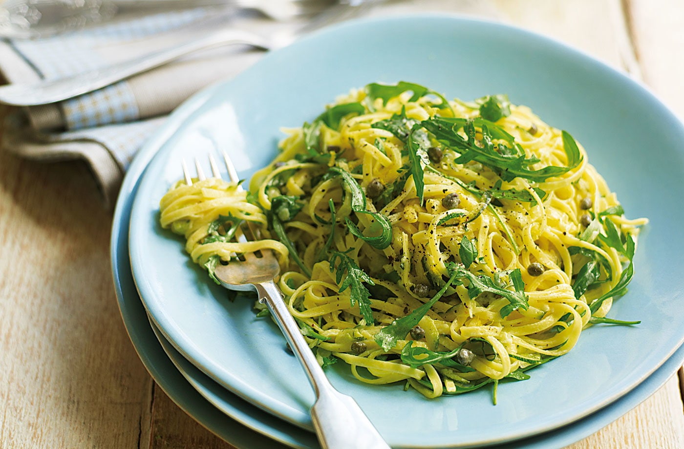 Lemon and courgette linguine 
