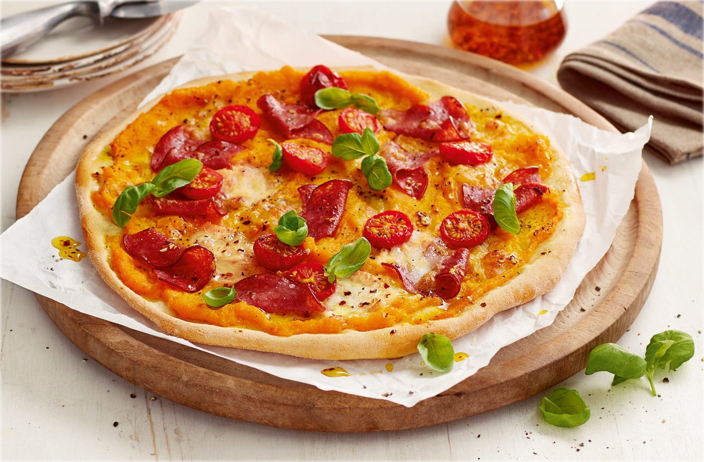 Cheat's Caprese pizza