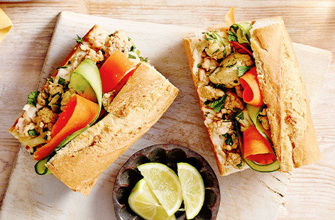 Image of "Turkey Vietnamese-style baguettes"