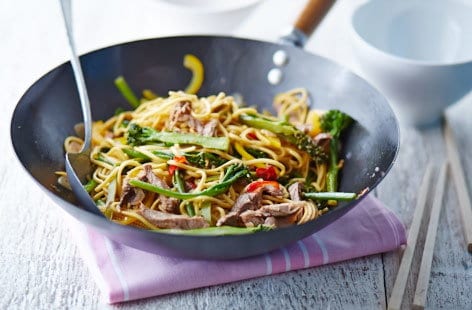 Image of "Leftover lamb, ginger and broccoli stir-fry"