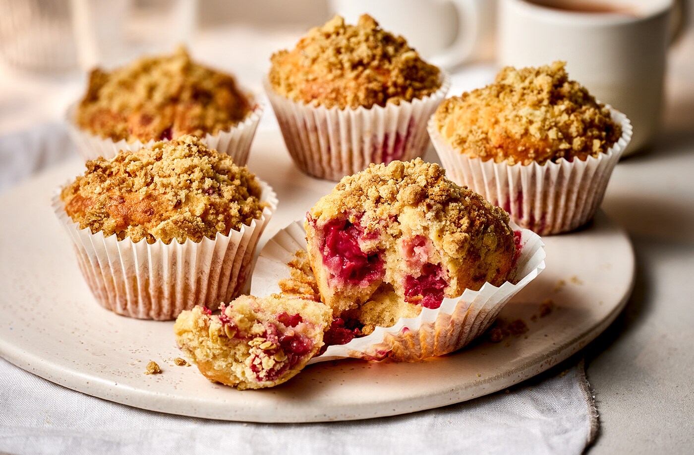 Briony’s raspberry crumble muffins