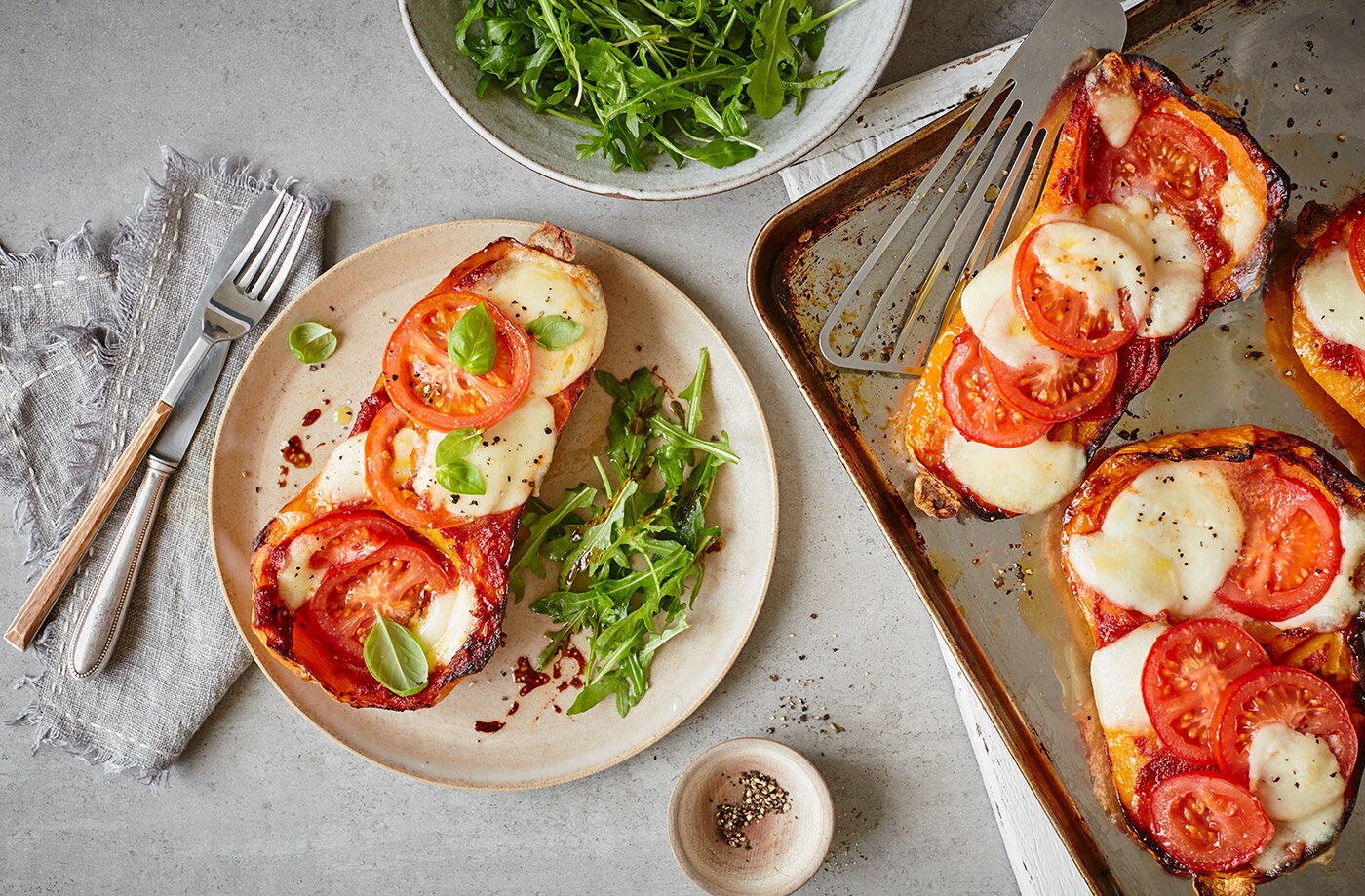 Pizza baked squash