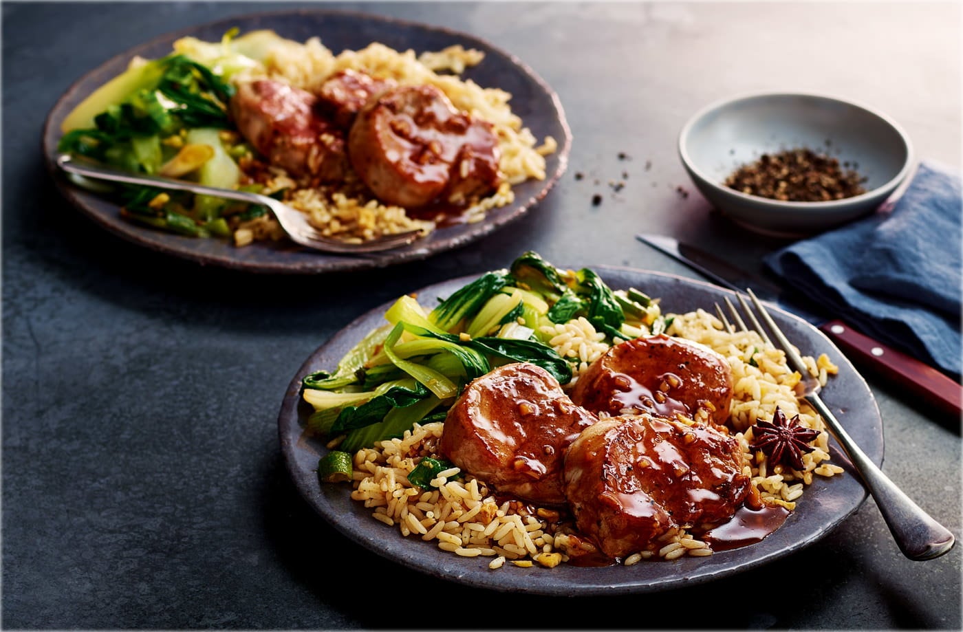 Bella's 'big night in' sticky plum pork