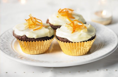 Image of "Ginger cupcakes with clementine Philadelphia icing"