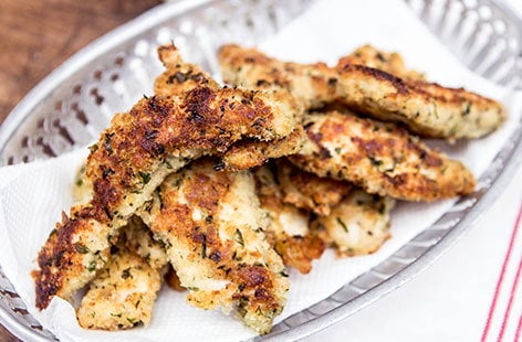 Image of "Herby breaded chicken goujons"