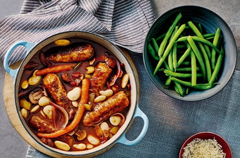 Image of "Slow-cooker sausage and butter bean casserole"