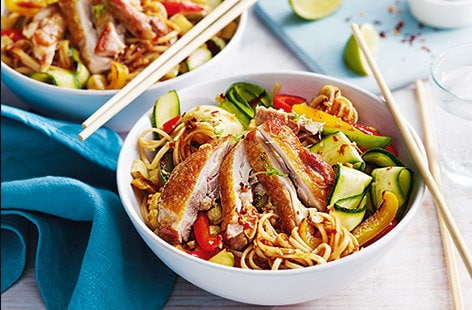 Image of "Bang bang chicken noodle stir-fry"