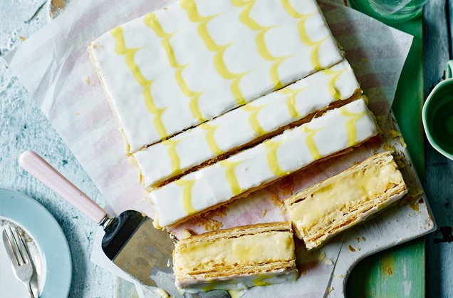 Lemon curd custard slices