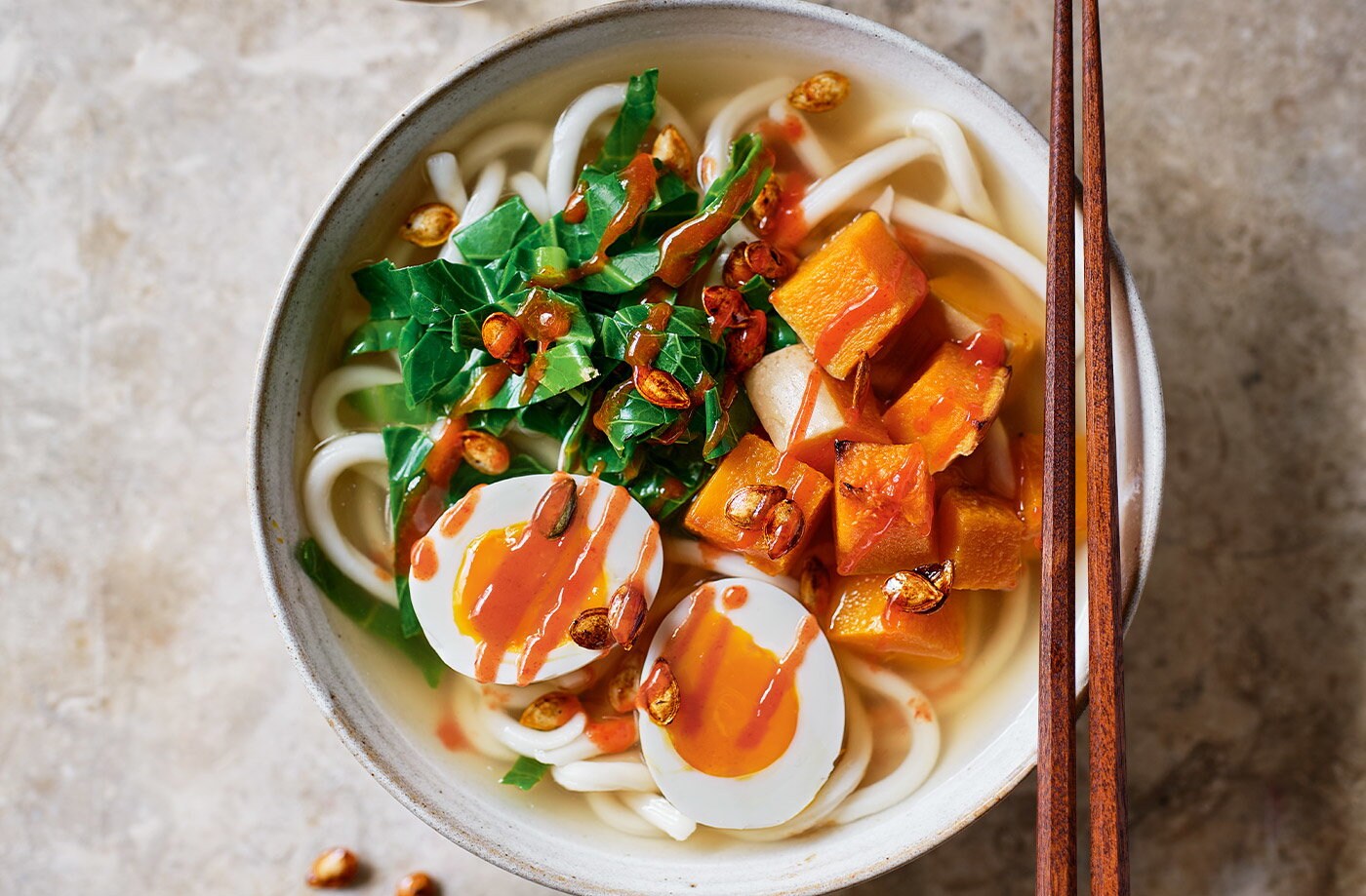 Miso squash ramen