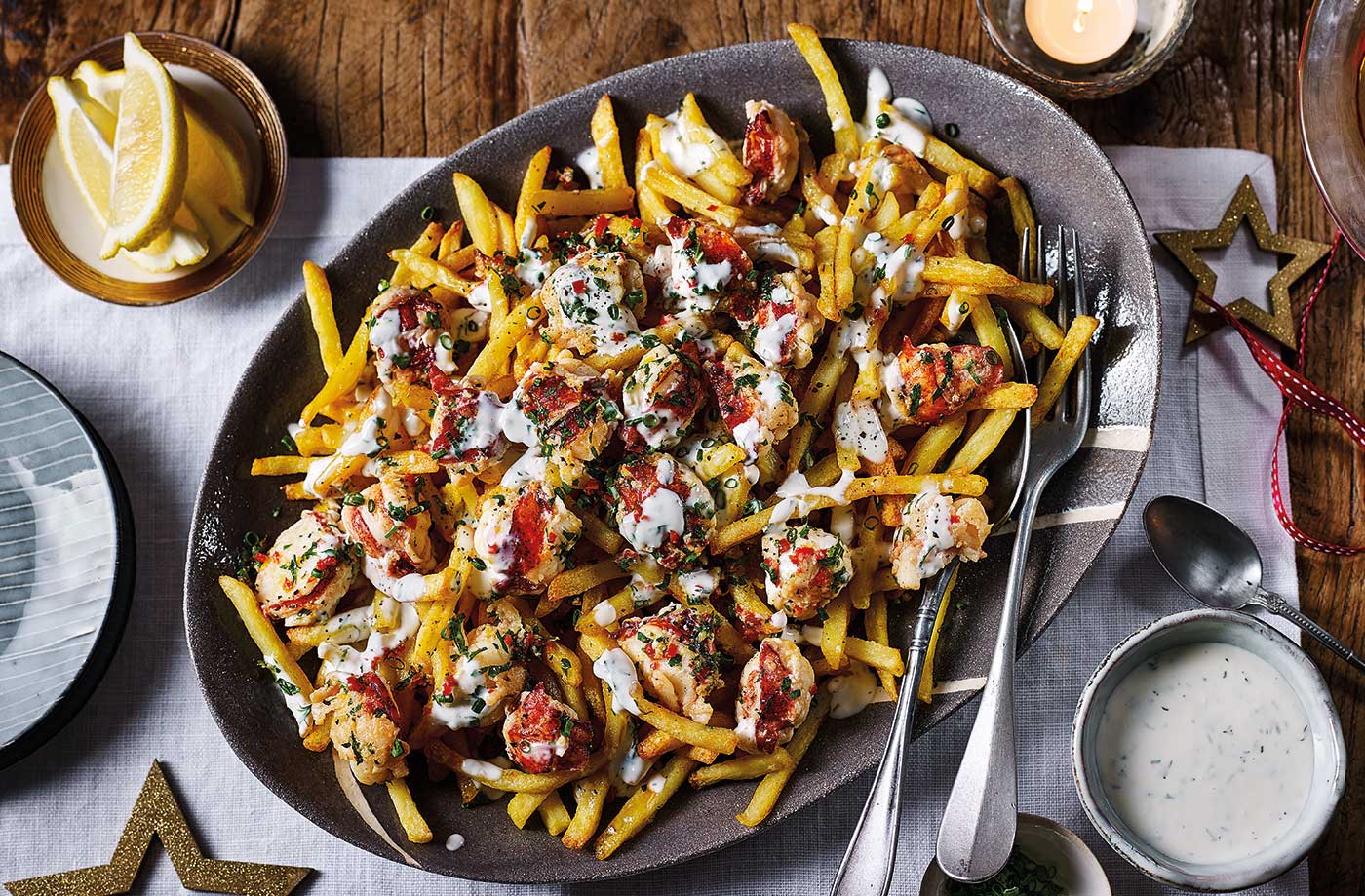 Loaded lobster fries