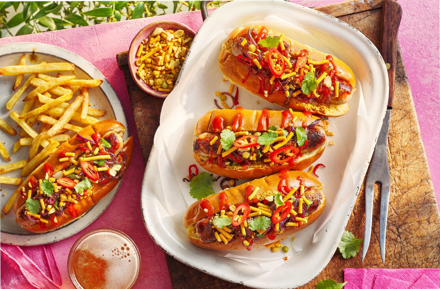 Indian-inspired hot dogs