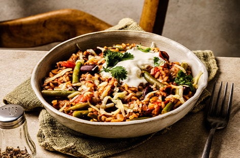 Brazilian-style beef with rice