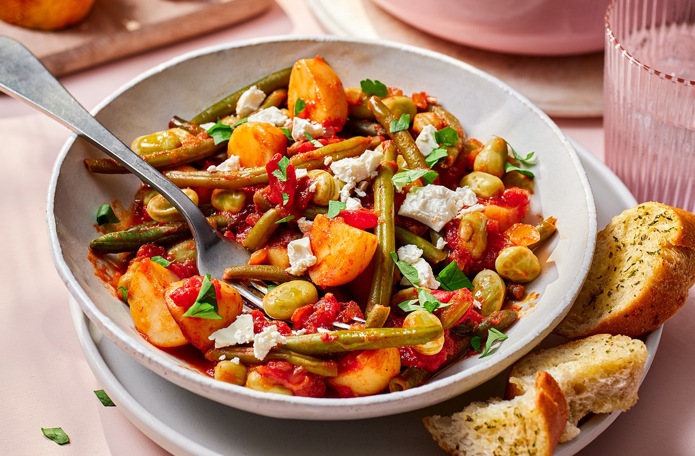 Greek-style braised green beans