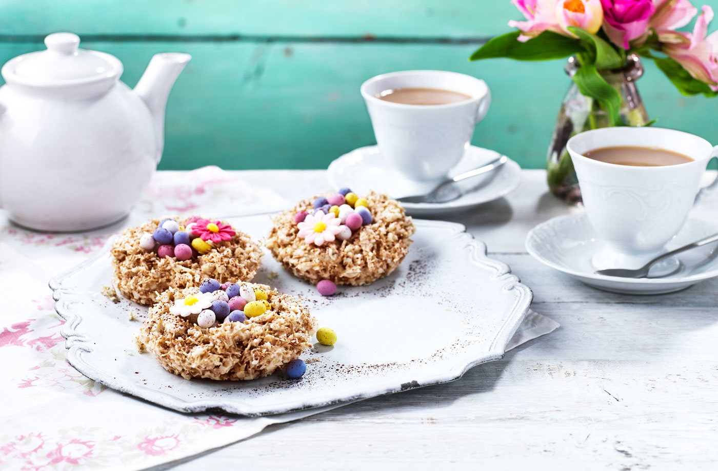 White chocolate nests