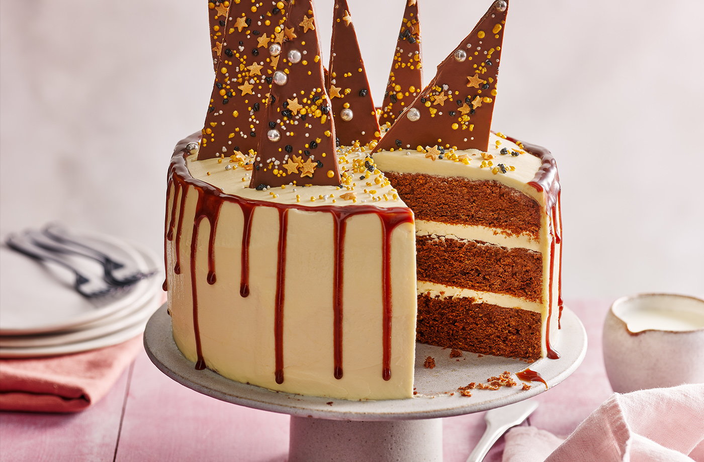 Salted caramel chocolate cake
