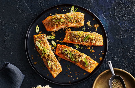Image of "Za’atar-crusted salmon"