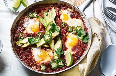Image of "Black bean huevos rancheros"