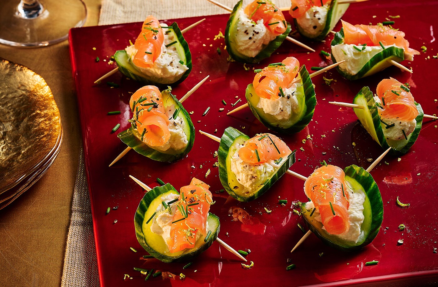 Jade Greenhalgh's smoked salmon and wasabi canapés
