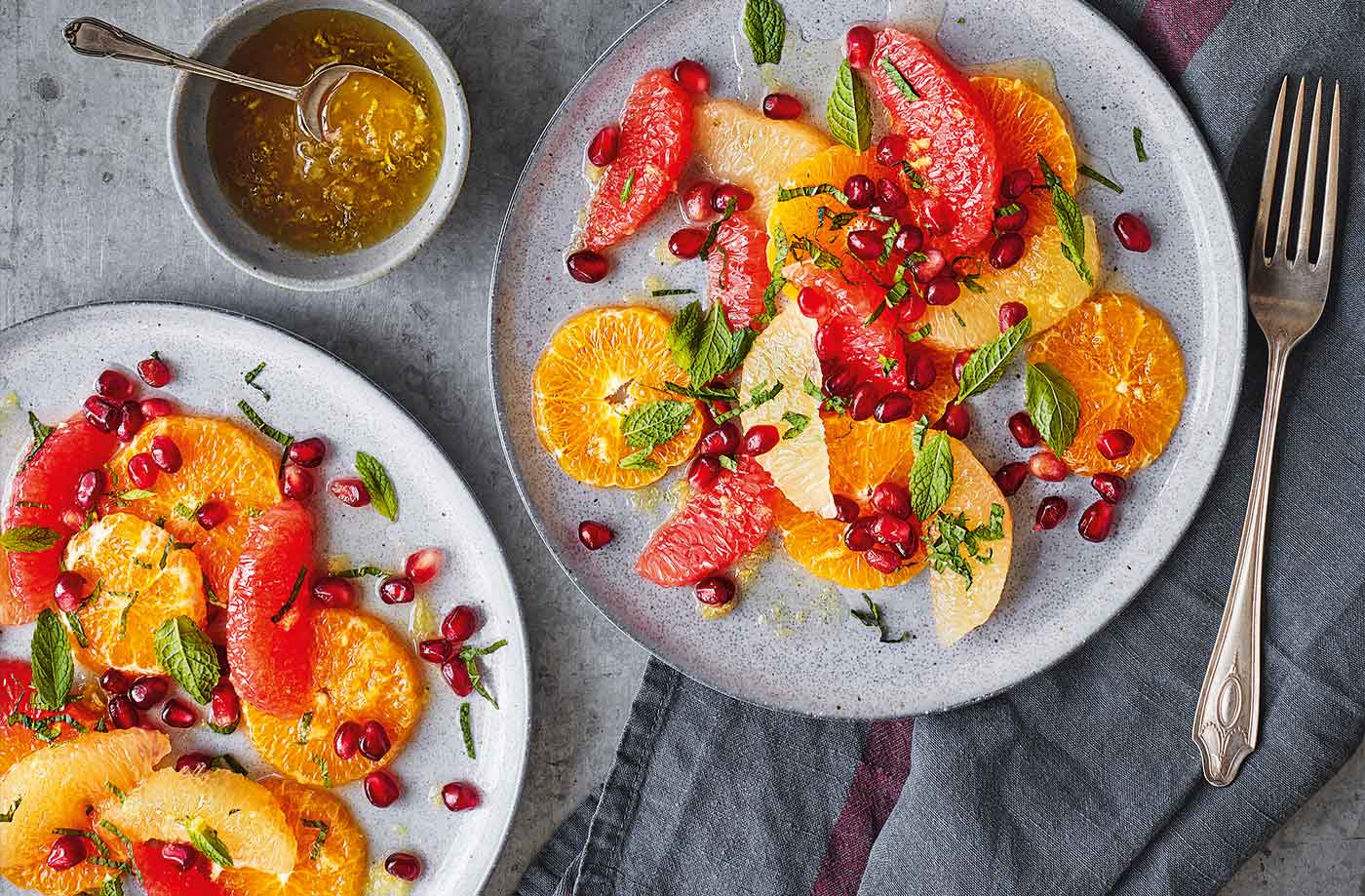 Clementine, pomegranate and grapefruit salad