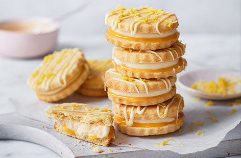 Image of "Lemon and elderflower shortbread sandwiches"