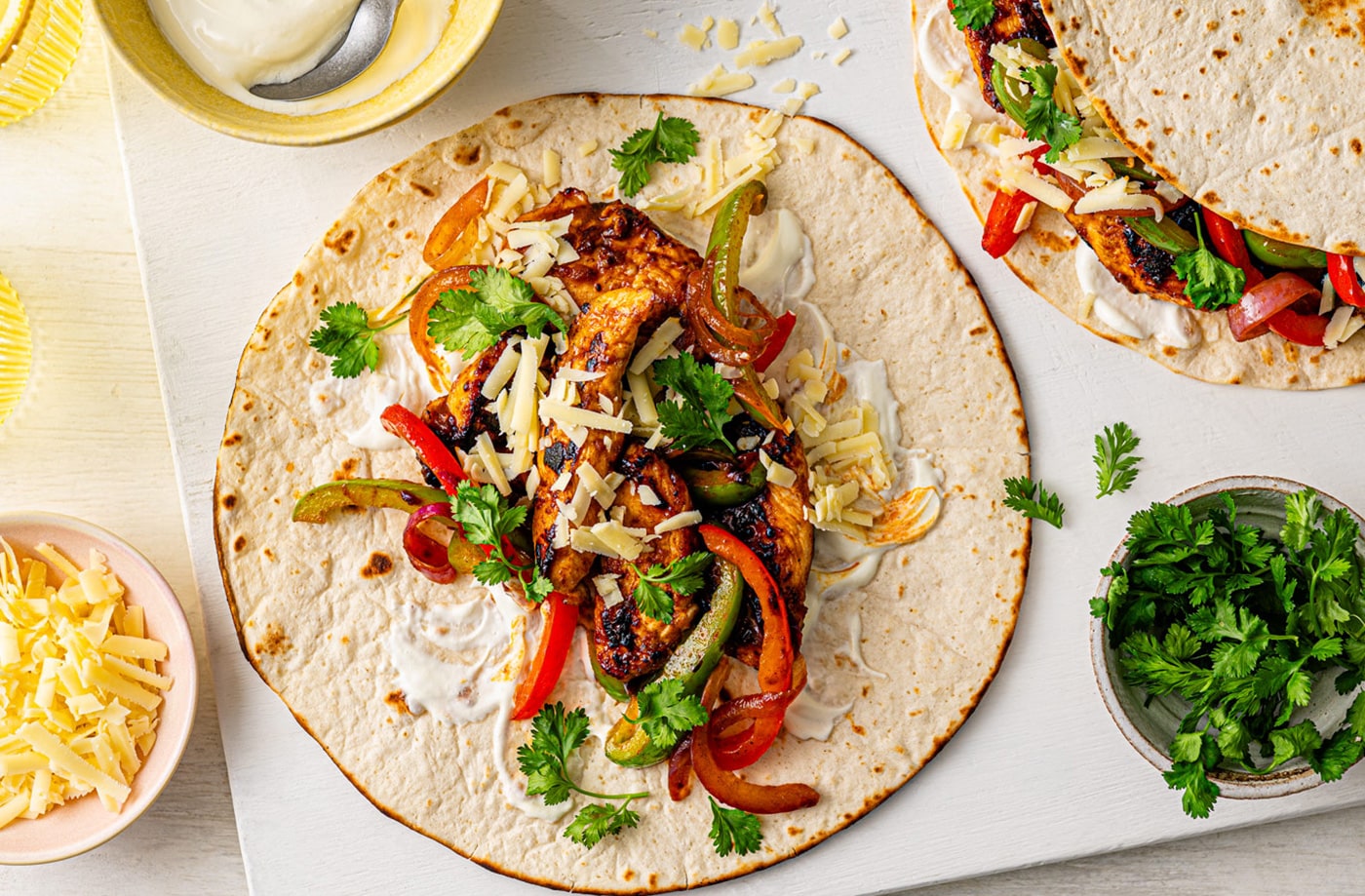 BBQ chicken fajitas meal prep bag