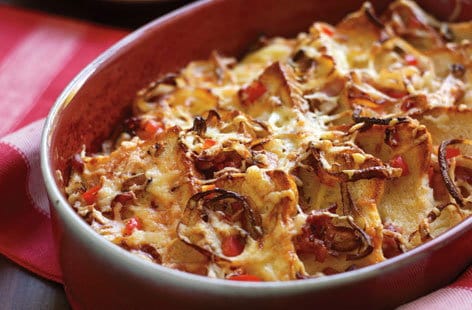 Image of "Savoury bread and butter pudding"