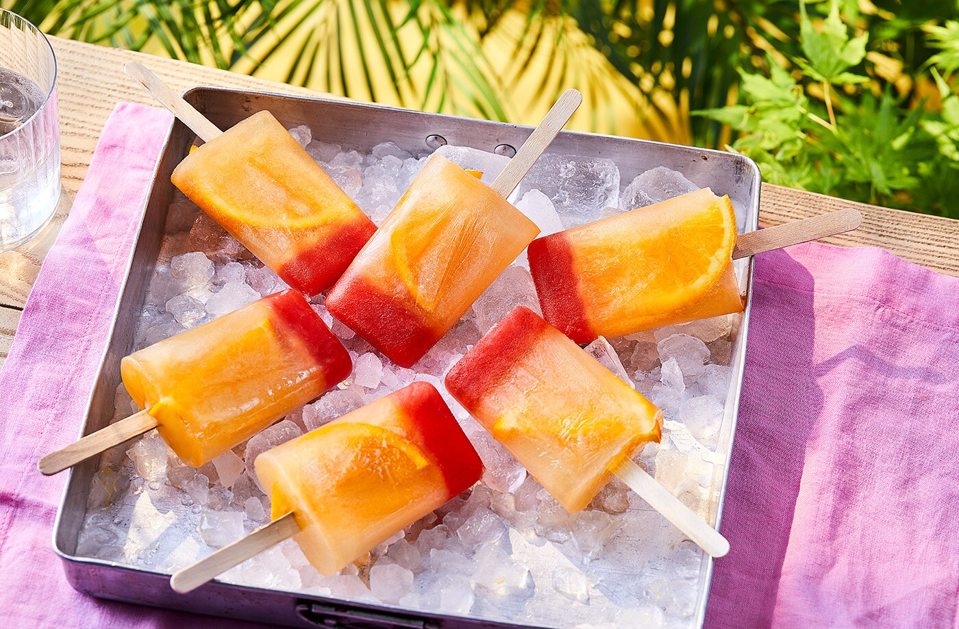 Tequila Sunrise ice lollies