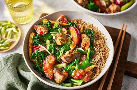 Image of "Chinese plum pork stir-fry"