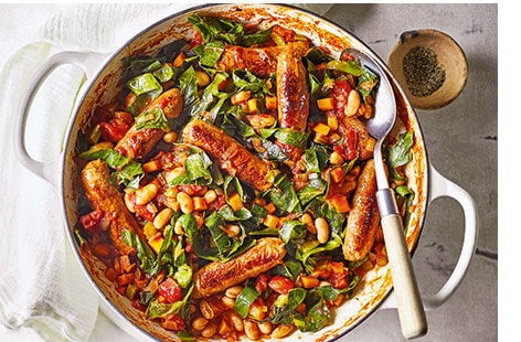 Image of "Sausage and cannellini bean casserole"