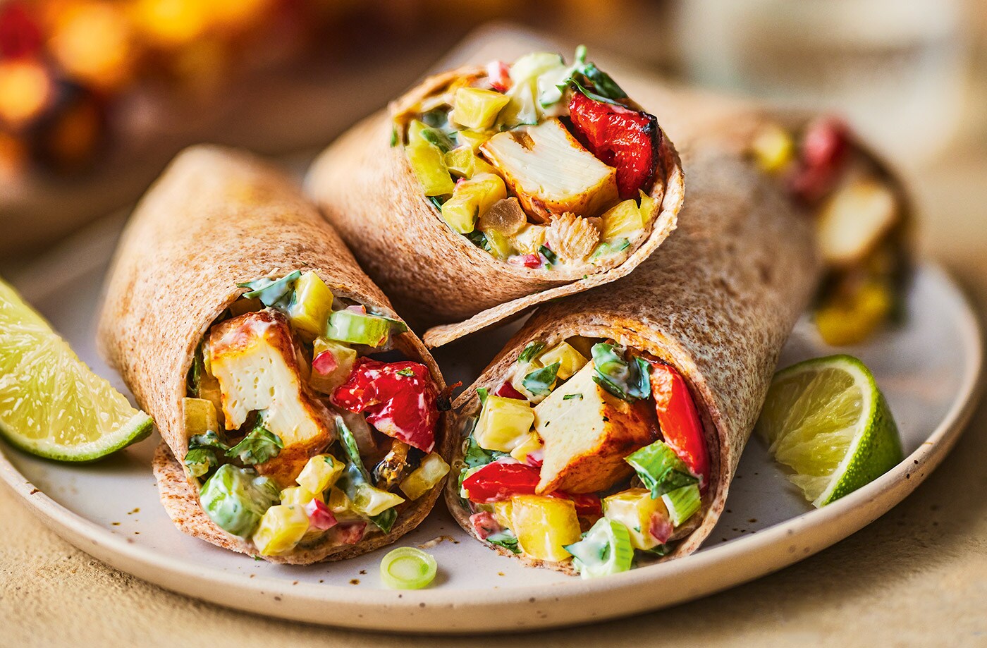 Paneer wraps with mango salsa