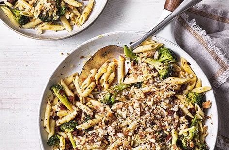 Image of "Charred broccoli and chorizo pasta"
