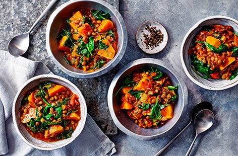 Image of "Butternut squash and spinach curry"
