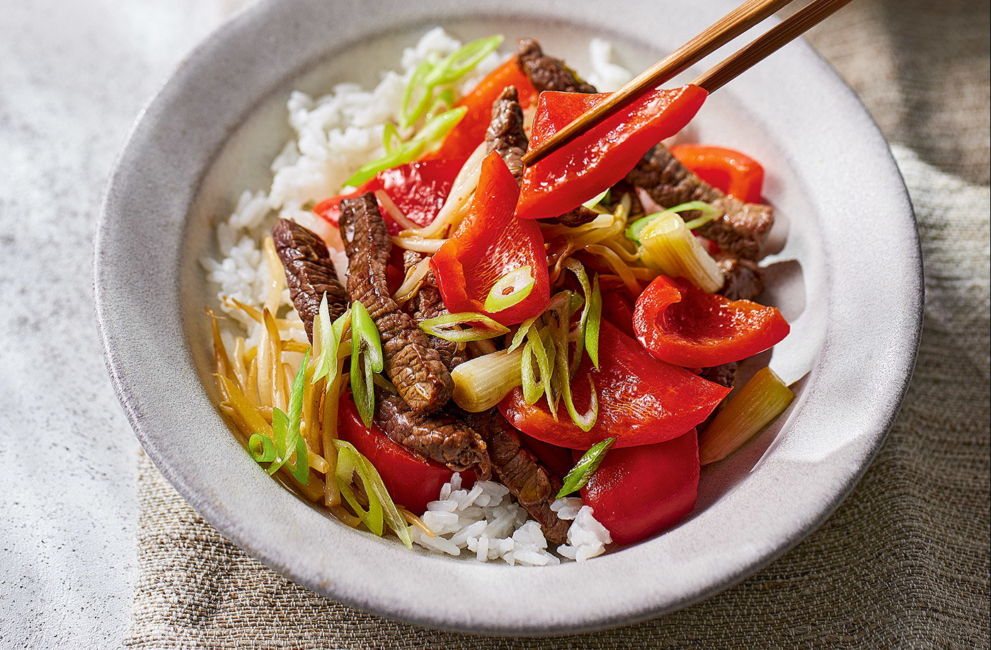 Pepper steak stir-fry