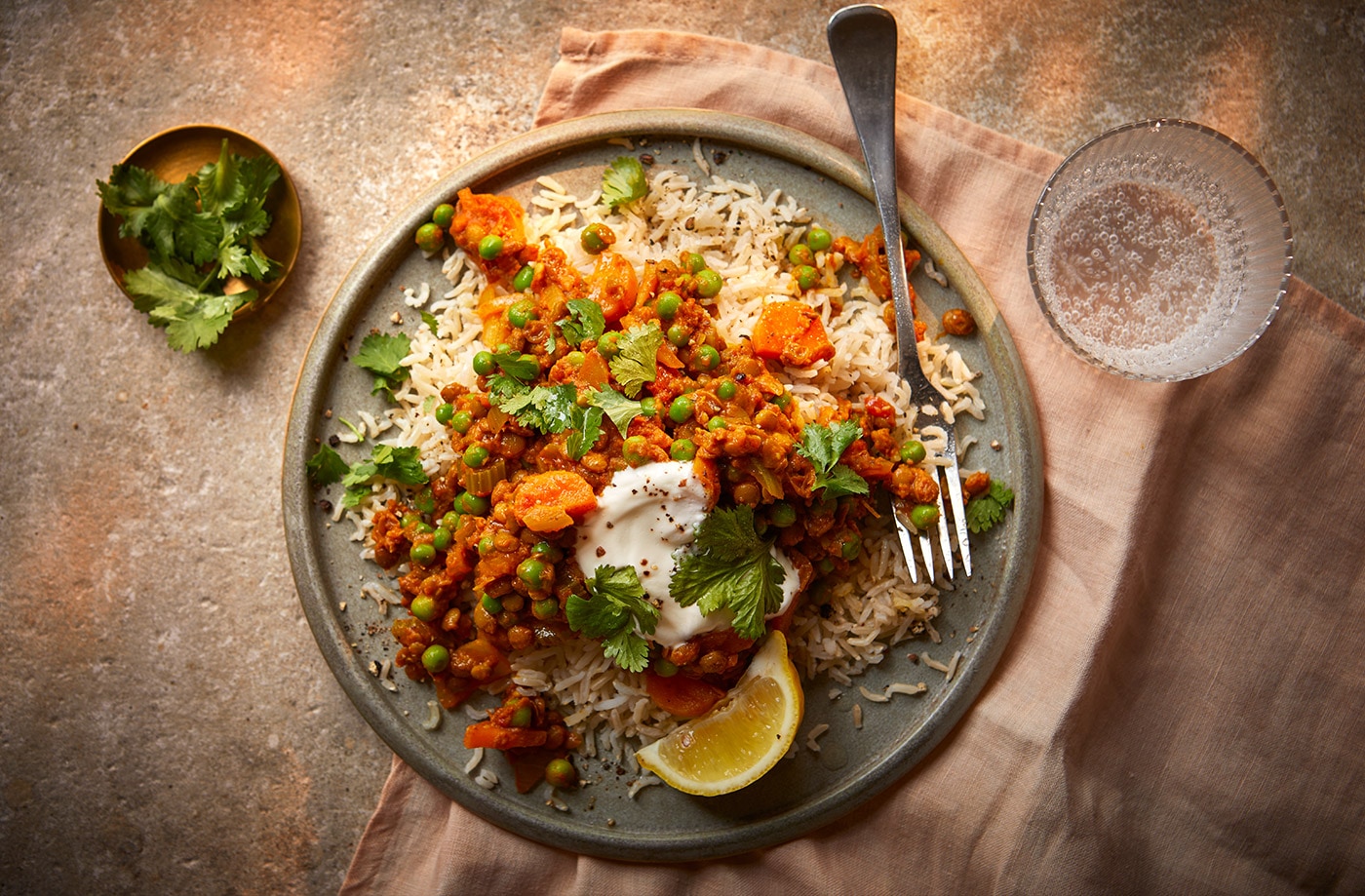 Lentil keema curry