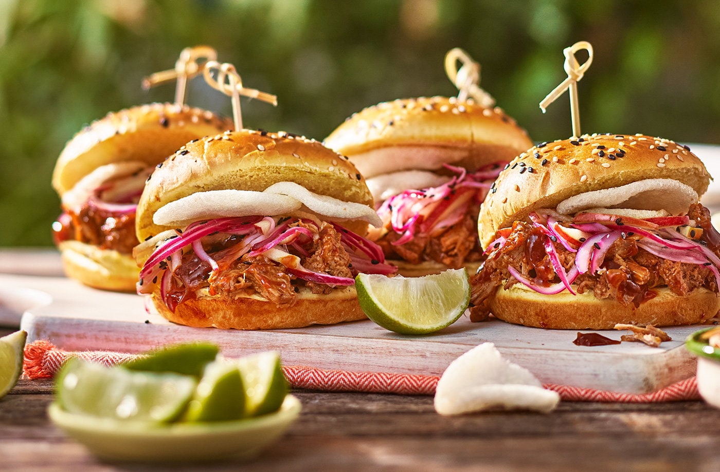 Asian-style barbecue pork sliders