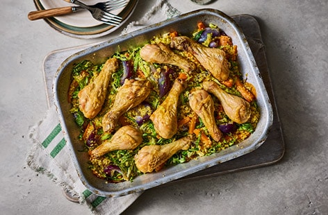 Image of "Chicken and grain traybake"