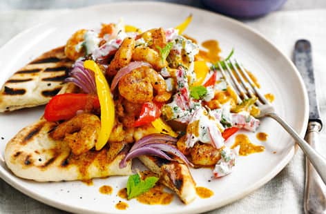 Image of "Tandoori prawn naans"