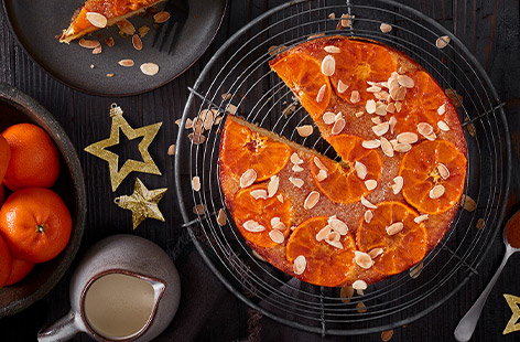Image of "Cinnamon clementine upside-down cake"